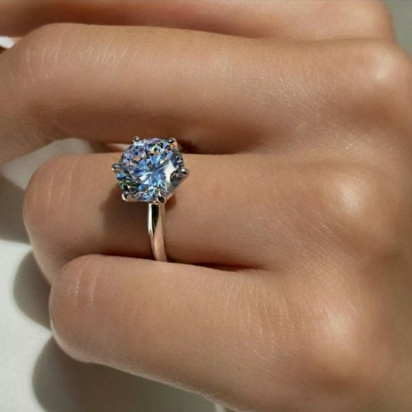 🆕️ Certified 3ct. t.w. Moissanite Diamond Solitaire - Picture 2 of 16